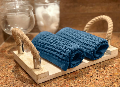 4x Face Towels (Navy Blue)